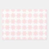 Classic Christmas Snowflakes, Red Green White Pink Geschenkpapier Set (Vorderseite)