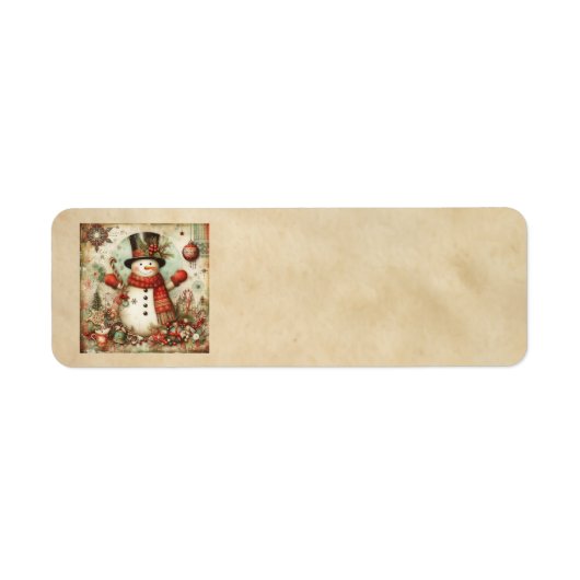 Classic Christmas Snowman Address Labels (Vorne)