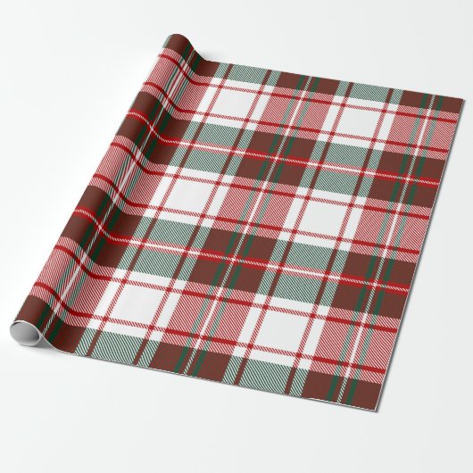Classic Christmas Tartan Kariert Geschenkpapier (Ungerollt)