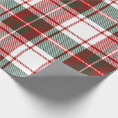 Classic Christmas Tartan Kariert Geschenkpapier (Ecke)