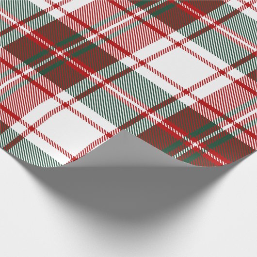Classic Christmas Tartan Kariert Geschenkpapier (Ecke)