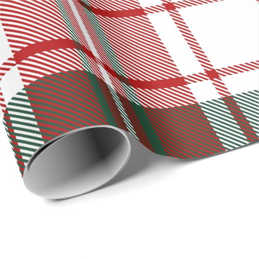 Classic Christmas Tartan Kariert Geschenkpapier (Rolleneckpunkt)