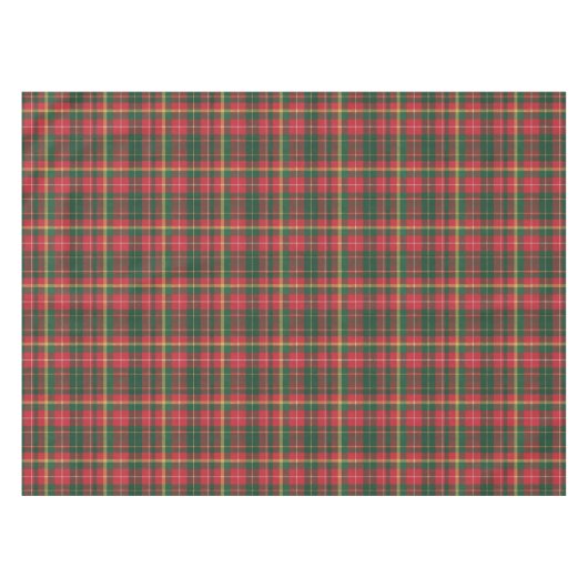 Classic Christmas Tartan Red Green Holiday  Tischdecke (Vorderseite (Horizontal))
