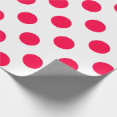 Classic Christmas Template Red Polka Dots White Geschenkpapier (Ecke)