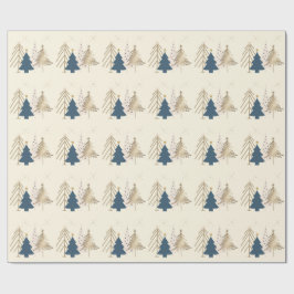 Classic Christmas Tree Ivory Geschenkpapier