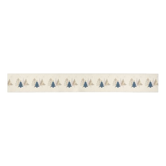 Classic Christmas Tree Ivory Ripsband (Vorderseite)