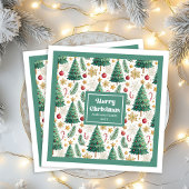 Classic Christmas Trees Candy Cane Party Napkins Serviette