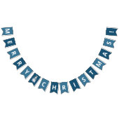 Classic Christmas Watercolor Blue Snowman Wimpelkette (Alle)