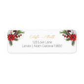 Classic Christmas White Baby Shower Rücksendeadres (Vorne)