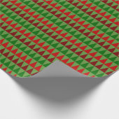 Classic Christmas Wrap Red Green Burgundy Triangle Geschenkpapier (Ecke)