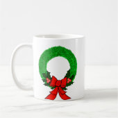 Classic Christmas Wreath with Red Bow Kaffeetasse (Links)