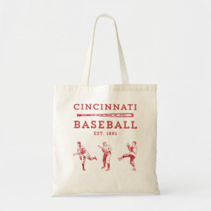 Classic Cincinnati Baseball Fan Retro Raglan Baseb Tragetasche