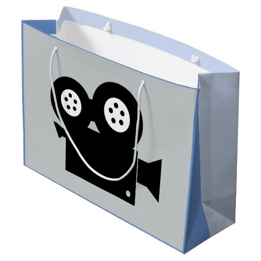 CLASSIC CINE CAMERA DESIGN GROßE GESCHENKTÜTE (Rückseite Schrägansicht)