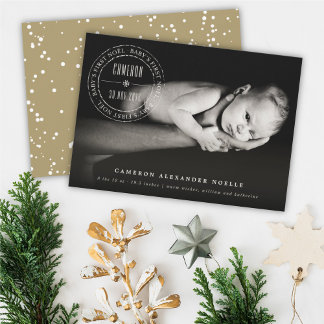 Classic Circle Siegel Baby First Weihnachten Foto