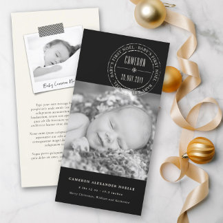 Classic Circle Siegel Baby First Weihnachten Foto