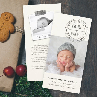 Classic Circle Siegel Baby First Weihnachten Foto