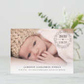 Classic Circle Siegel Baby First Weihnachten Foto (Stehend Vorderseite)