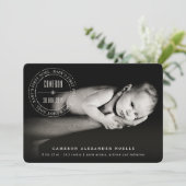 Classic Circle Siegel Baby First Weihnachten Foto (Stehend Vorderseite)