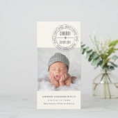 Classic Circle Siegel Baby First Weihnachten Foto (Stehend Vorderseite)