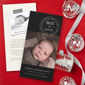 Classic Circle Siegel Baby's First Christmas Feiertagskarte