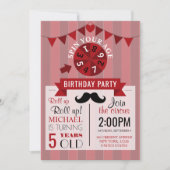 Classic Circus Poster Children's Birthday Party Einladung (Vorderseite)