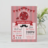 Classic Circus Poster Children's Birthday Party Einladung (Stehend Vorderseite)