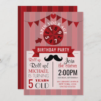 Classic Circus Poster Children's Birthday Party Einladung