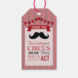 Classic Circus Poster Children's Birthday Party Geschenkanhänger