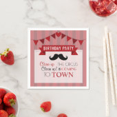 Classic Circus Poster Children's Birthday Party Serviette (Beispiel)