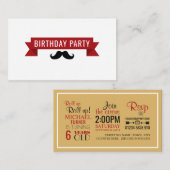 Classic Circus Poster, Kinderparty Ticket Begleitkarte (Vorne/Hinten)