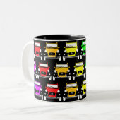 Classic Citroen 2CV Deux Chevaux Rainbow Zweifarbige Tasse (Vorderseite Links)