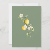 Classic Citrus Lemon Sommerhochzeit Einladung (Rückseite)