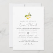 Classic Citrus Lemon Sommerhochzeit Einladung (Vorderseite)