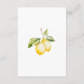 Classic Citrus Lemon Summer Wedding Enclosure Card Begleitkarte (Rückseite)