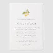Classic Citrus Lemon Summer Wedding Pergament Einladungen (Vorderseite)