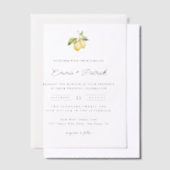 Classic Citrus Lemon Summer Wedding Pergament Einladungen (Versetzt)