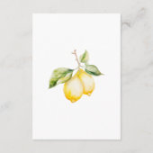 Classic Citrus Lemon Summer Wedding RSVP Card Begleitkarte (Rückseite)