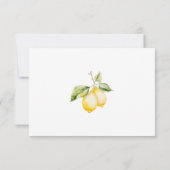 Classic Citrus Lemon Summer Wedding RSVP Card Karte (Rückseite)
