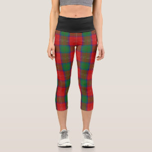 Classic Clan Chisholm Tartan Kariert Capri Leggings
