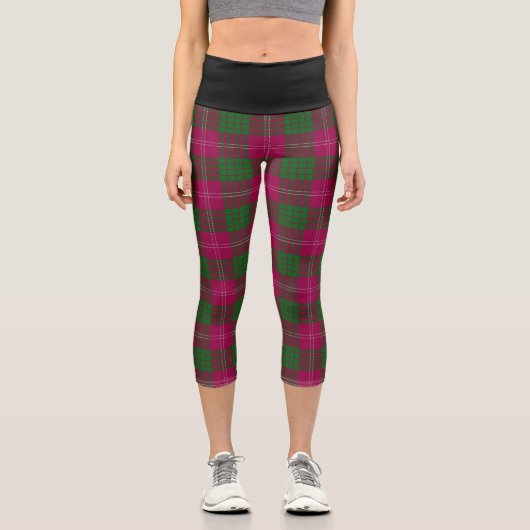 Classic Clan Crawford Tartan Kariert Capri Leggings (Vorderseite)