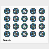 Classic Clan Guthrie Tartan Monogram Runder Aufkleber (Blatt)