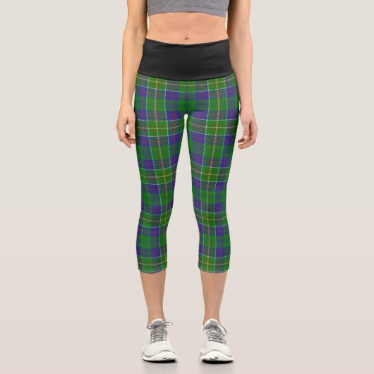Classic Clan Hunter Tartan Kariert Capri Leggings (Vorderseite)