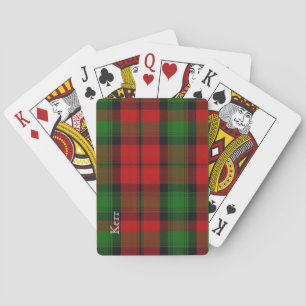 Classic Clan Kerr Tartan Karierte Spielkarten