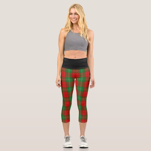 Classic Clan Lennox Tartan Kariert Capri Leggings (Vorderseite)