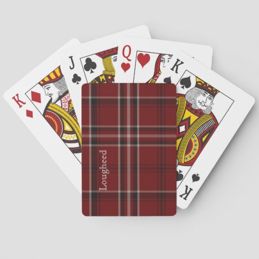 Classic Clan Lougheed Tartan Karierte Spielkarten (Rückseite)