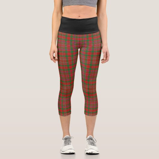 Classic Clan MacAlister Tartan Kariert Capri Leggings (Vorderseite)