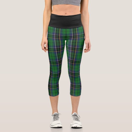 Classic Clan MacAlpine MacAlpin Tartan Kariert Capri Leggings (Vorderseite)