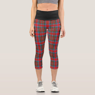 Classic Clan MacBean MacBain Tartan Kariert Capri Leggings