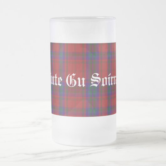 Classic Clan MacDougall Tartan Kariert Stein Mattglas Bierglas (Mittel)