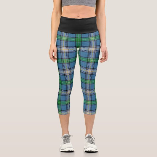 Classic Clan MacDowall Tartan Kariert Capri Leggings (Vorderseite)